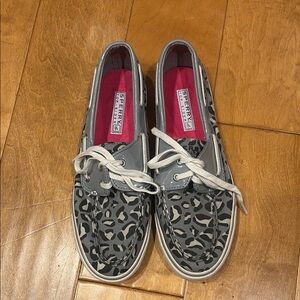 Sperry animal print boat shoes